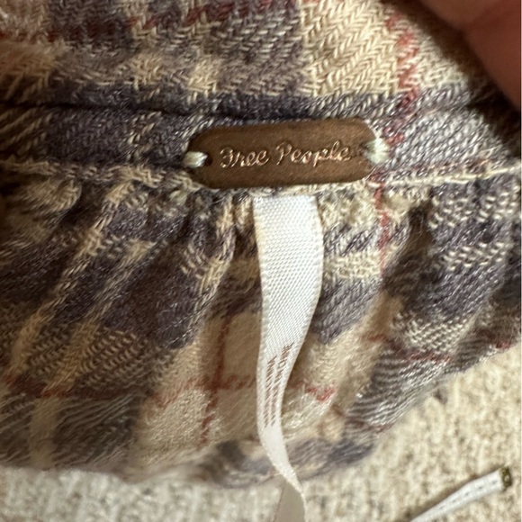 FREE PEOPLE Northern Bound Button Down Blouse EUC sz S - Picture 5 of 10